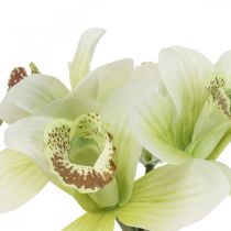 Orchidee artificiali fiori artificiali in vaso bianco/verde 28cm
