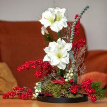 Prodotto Ramo di bacche artificiali ramo artificiale rosso Decorazione natalizia 74 cm