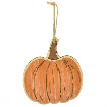 Prodotto Decorazione zucca da appendere decorazione in legno autunno 14,5x13 cm 8 pz