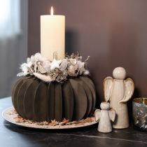 Prodotto Decorazione da tavola in carta a nido d'ape a forma di zucca, pieghevole, rotonda, 34 cm, 2 pezzi