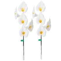 Prodotto Calla artificiale con stami gialli, fiori decorativi, 35 cm, 10 pezzi