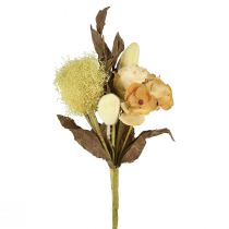 Prodotto Bouquet di fiori artificiali, rosa, ortensia, aspetto secco, decorazione vintage, 38 cm