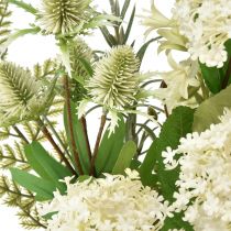 Prodotto Bouquet di fiori artificiali pianta palla di neve felce cardo 65 cm