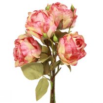 Prodotto Rose artificiali rose decorative rosa con boccioli L44cm 4 pz