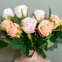 Prodotto Bouquet di rose artificiali per decorazioni eleganti per la casa e occasioni festive, 44 cm, 6 pezzi