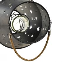 Prodotto Lanterna sospesa in metallo color antracite con stelle – Ø18,5 cm, altezza 50 cm – elegante illuminazione per interni ed esterni
