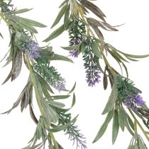 Prodotto Ghirlanda di fiori di lavanda artificiale viola verde 180 cm 2 pezzi