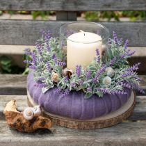 Prodotto Ghirlanda di lavanda floccata Ø25cm