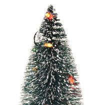 Prodotto Mini albero di Natale artificiale a LED per batteria 16 cm 2 pezzi