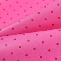 Prodotto Polsino di carta 25 cm 100 m pois rosa