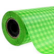 Polsino in carta a quadri può verde 25 cm 100 m