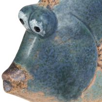 Prodotto Decoro marittimo pesce blu decoro ceramica assortito 19/17cm 2 pz