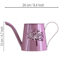 Prodotto Annaffiatoio decorativo in metallo, con disegno di dente di leone rosa, 12 cm, 2 pezzi