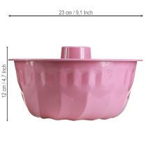 Prodotto Ciotola decorativa in metallo, stampo da forno, teglia per ciambella, rosa, Ø23cm, H12cm