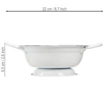 Prodotto Ciotole decorative in metallo, bianche e nere, Ø16,5 cm, H6,5 cm, 4 pezzi