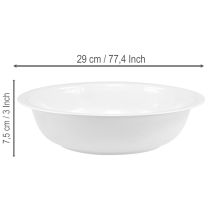 Prodotto Ciotola in metallo, effetto smalto bianco, Ø29cm, H7.5cm
