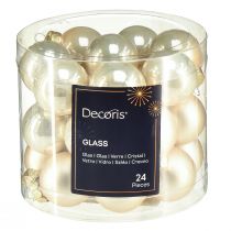 Prodotto Mini palline per albero di Natale palline per albero di vetro perlate Ø2,5 cm 22 pz