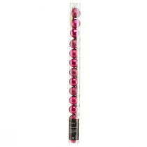 Prodotto Mini palline per albero di Natale rosa infrangibili Ø3cm H3,5cm 14 pz