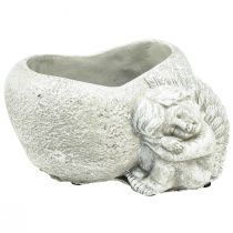 Prodotto Mini ciotola per piante tomba angelo angelo grigio pianta cuore 16×12 cm H9,5 cm