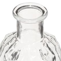 Prodotto Mini vasi bottiglie decorative in vetro quadrato H13cm 4 pezzi