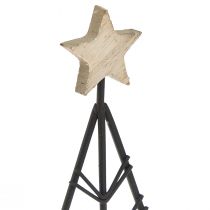 Prodotto Mini albero di Natale in metallo legno nero naturale 28 cm 2 pezzi
