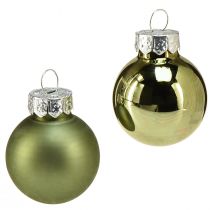 Prodotto Mini palline per albero di Natale in vetro verde mix Ø2,5 cm 22 pz