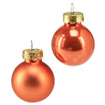 Prodotto Mini palline di Natale zucca arancione in vetro Ø2,5 cm 22 pz