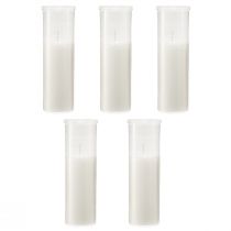 Prodotto Candele di ricarica per luci gravi bianche 84 ore H17 cm 5 pz