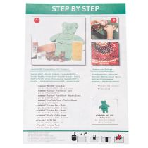 Prodotto Orsetto di peluche in schiuma con decorazioni floreali e supporto, 48,5 cm x 42 cm, H5 cm, 1 pezzo