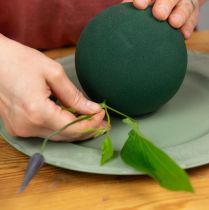 Prodotto Pallina di schiuma floreale piccola verde Ø12cm 5 pezzi