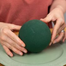 Prodotto Pallina di schiuma floreale piccola verde Ø12cm 5 pezzi