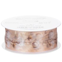 Prodotto Nastro in organza, fiori di cotone, nastro decorativo, rosa, 40 mm, 15 m