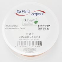 Prodotto Nastro in organza, fiori di cotone, nastro decorativo, rosa, 40 mm, 15 m