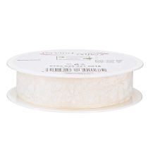 Prodotto Nastro organza fiore regalo nastro crema 25mm 18m