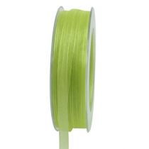Nastro in organza con cimosa 50m verde chiaro