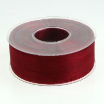 Prodotto Nastro di organza in tessuto di organza Bordeaux 40mm 50m