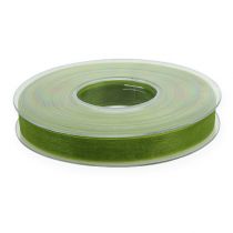 Prodotto Nastro in organza nastro regalo verde bordo intrecciato verde oliva 15mm 50m
