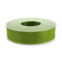 Prodotto Nastro in organza nastro regalo verde bordo intrecciato verde oliva 25mm 50m