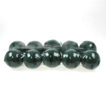 Prodotto Palline floreali in schiuma mini verde scuro Ø9cm 10 pz