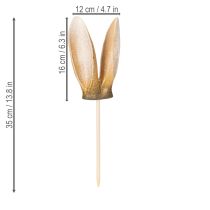 Prodotto Decorazioni pasquali, orecchie da coniglio, nostalgici paletti da giardino per abbellire il giardino a Pasqua, 35 cm, 2 pezzi