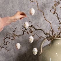Prodotto Uova di Pasqua con motivi primaverili e floreali, decorazione pasquale di alta qualità, 6 cm, 6 pezzi