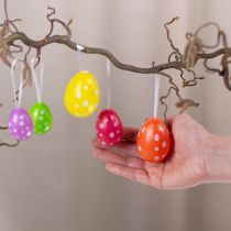 Prodotto Uova di Pasqua da appendere, colori assortiti, 6 cm, 12 pezzi