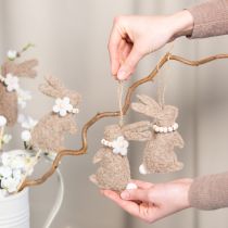 Prodotto Decorazione da appendere a forma di coniglietto pasquale, accessorio decorativo ideale per decorare le finestre, 14 cm, 8 pezzi