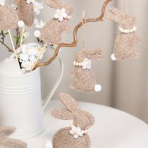 Prodotto Decorazione da appendere a forma di coniglietto pasquale, accessorio decorativo ideale per decorare le finestre, 14 cm, 8 pezzi