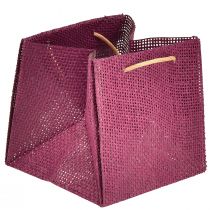 Prodotto Buste regalo in carta con manici rosa bordeaux 12x12 cm 8 pz