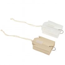 Prodotto Stelle di carta bianche e marroni, decorazione natalizia da 16 cm, set da 6