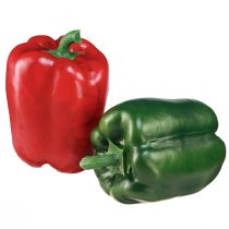 Prodotto Rete artificiale decorazione paprika rosso verde Ø8cm H11,5cm 4 pezzi