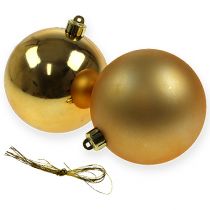 Palla di Natale oro 10cm 4pz
