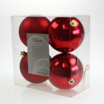Prodotto Palla di Natale rossa 10 cm 4 pz