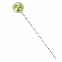 Prodotto Spilli con testa in madreperla, verde mela, Ø10 mm, 60 mm